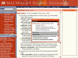 Macmillan English Dictionary(2002 first edition):main window(2)
