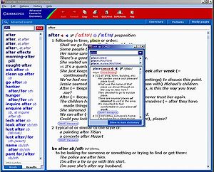Cambridge Advanced Learner's Dictionary(2003 first edition):main window(2)
