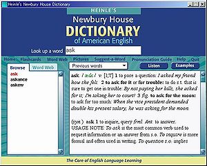 Heinle's Newbury House Dictionary of American English(fourth):Main window